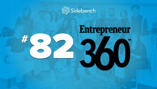 Sidebench is awarded #82 on Entrepreneur360