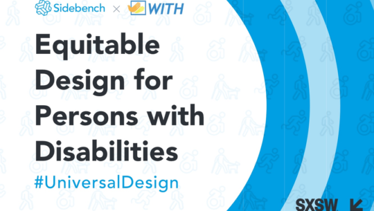 a graphic that says "equitable design for persons with disabilities #UniversalDesign"