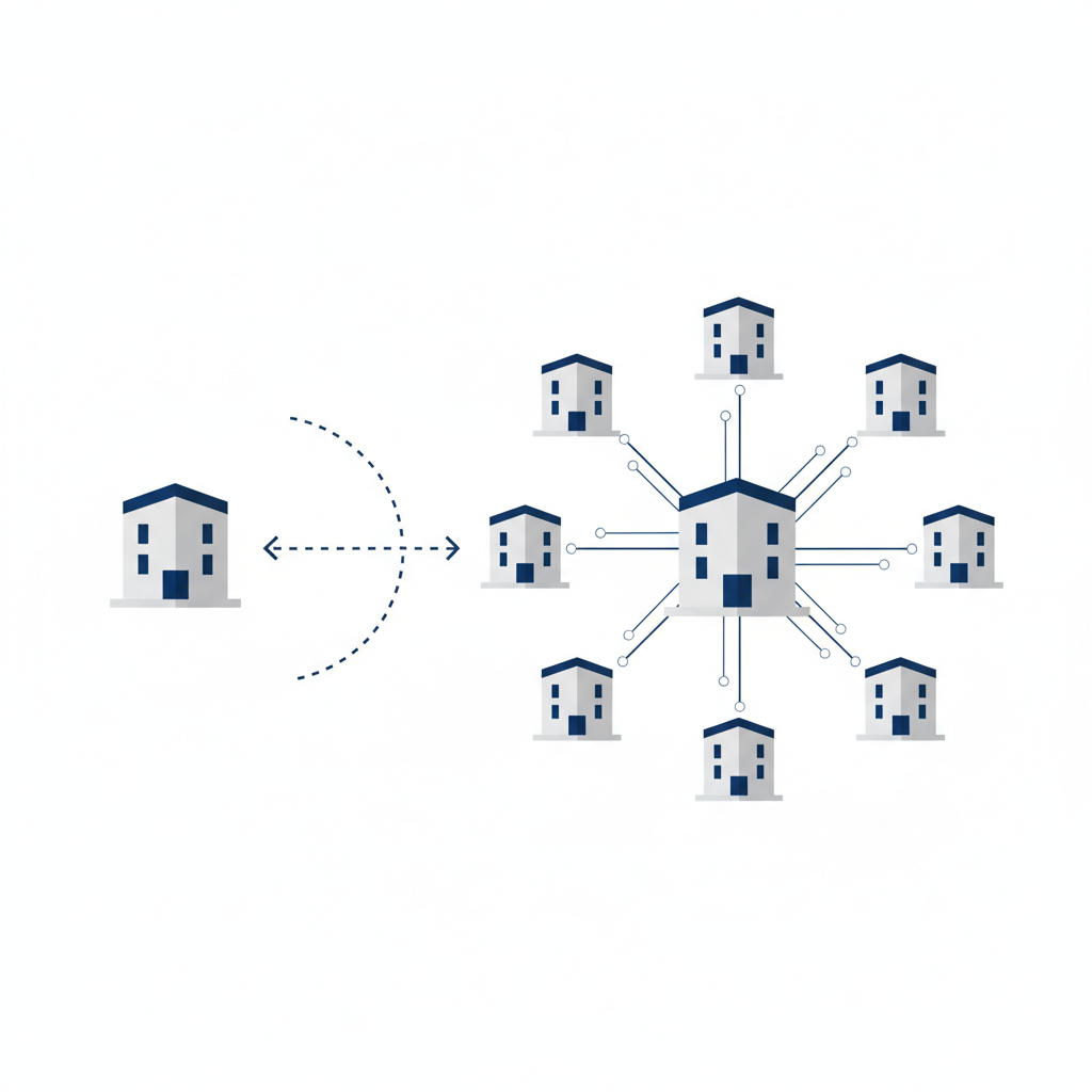 Behavioral health organization scaling from single clinic to interconnected multi-site network